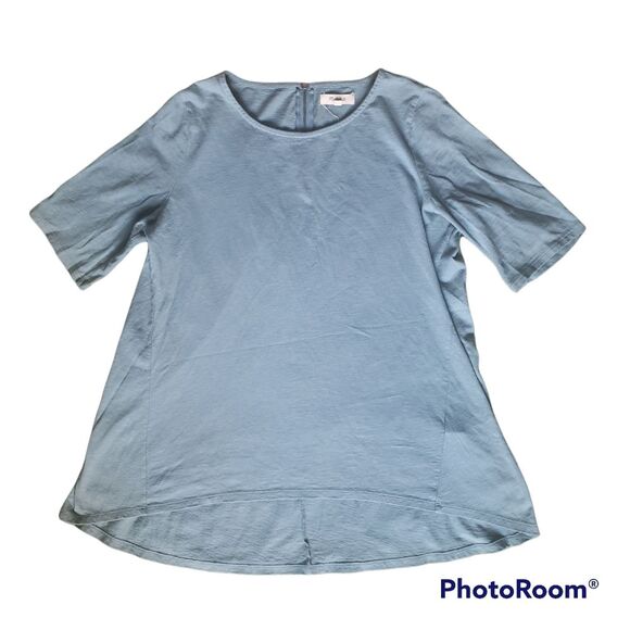 MADEWELL Teal Back Zip Swing Tee - M - Picture 2 of 14